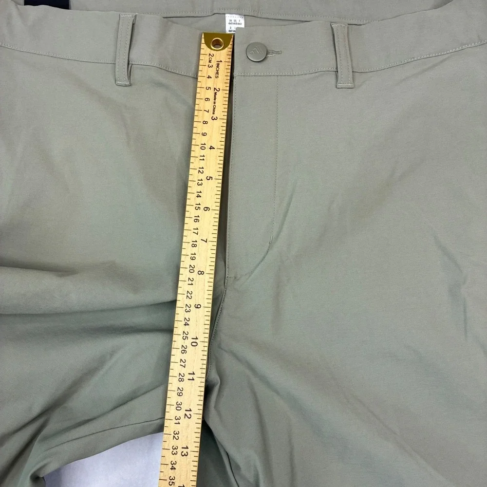 Adidas Nylon Chino Golf Pants Mens 40x29 Silver Pebble Regular Fit IU2845 NEW
